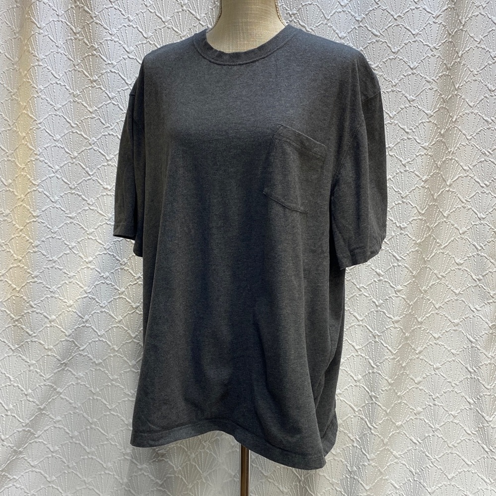 L.L. Bean size XXL Charcoal Basic Short Sleeve pocket Tee classic casual stretch